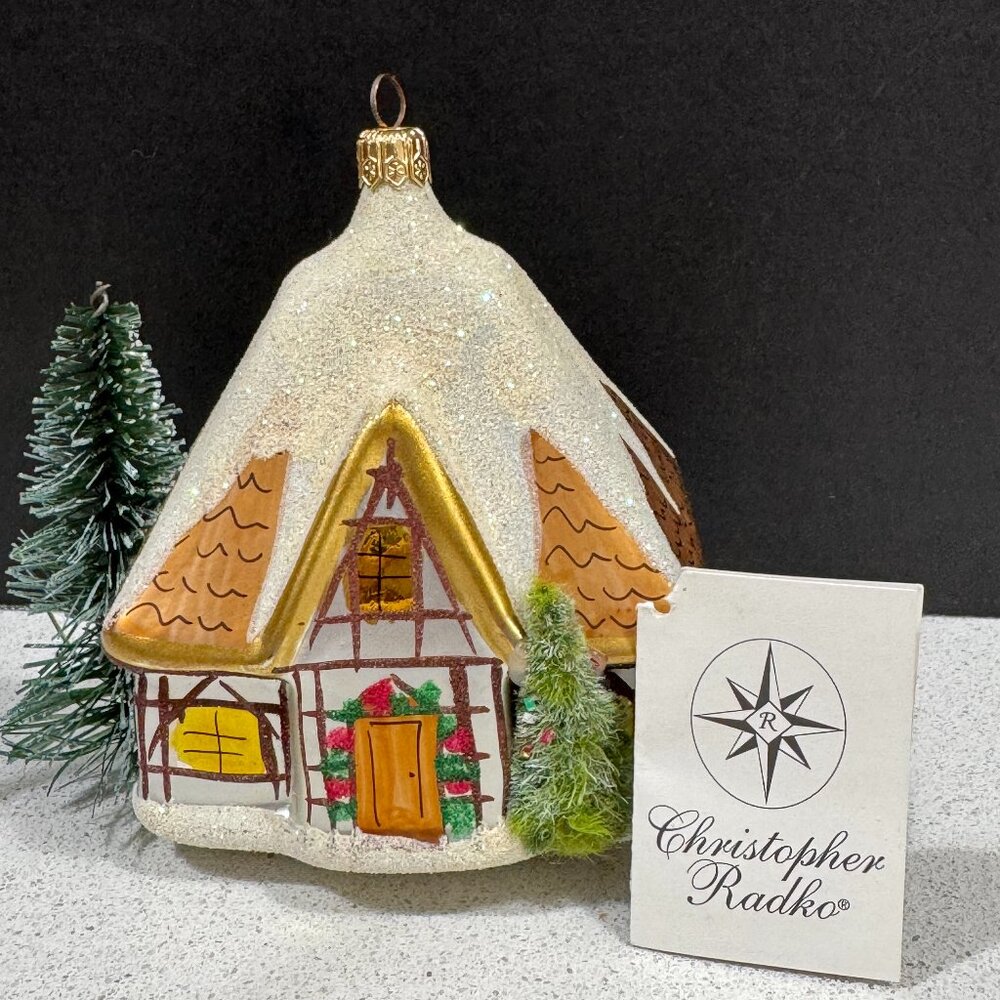 Christopher Radko "The Snowed Inn”1999 Italy Rare Vintage Ornament 99-424-0